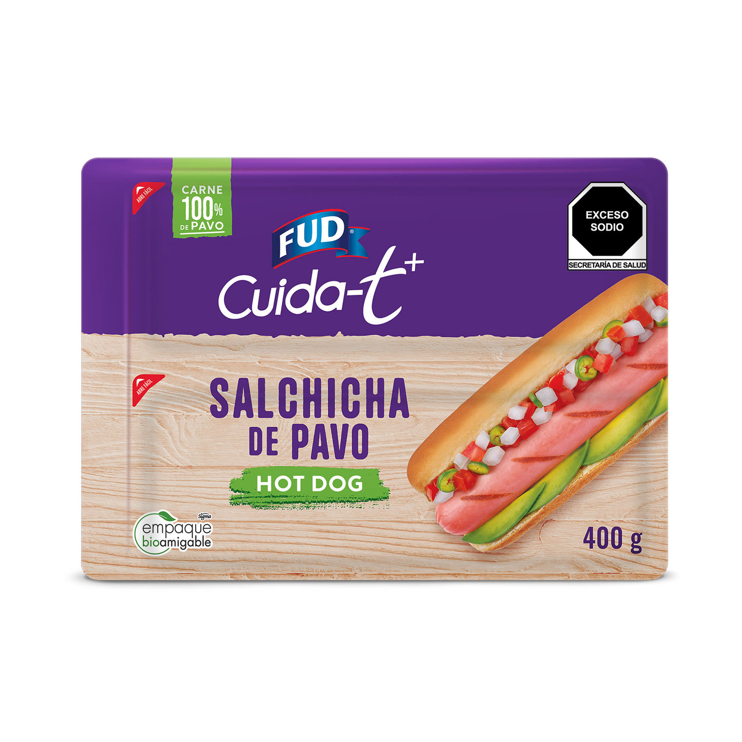 Salchicha de Pavo para Hot Dog FUD Cuidat+ 400 g
