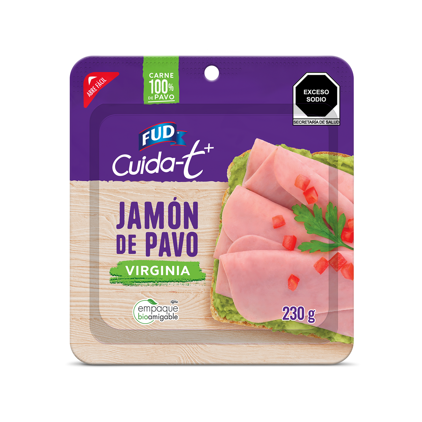 Jamón de Pavo Virginia FUD Cuidat+ 230 g