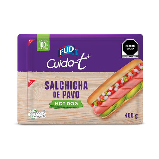 Salchicha de Pavo para Hot Dog FUD Cuidat+ 400 g