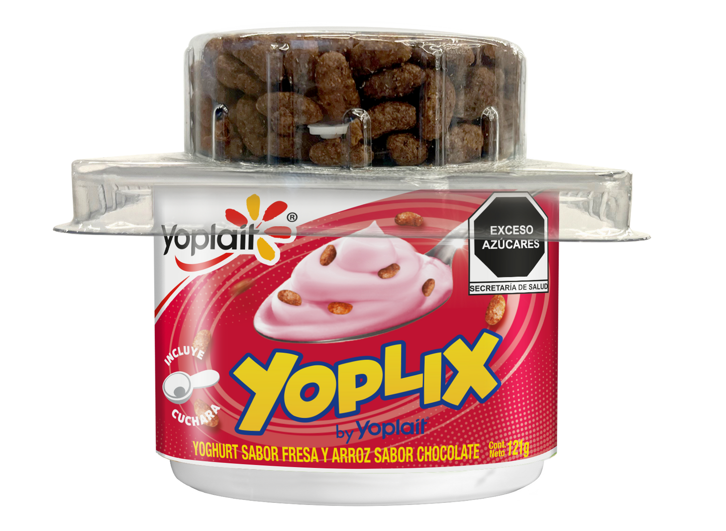 Yoghurt Yoplix Batido De Fresa Con Arroz De Chocolate Yoplait 121 g