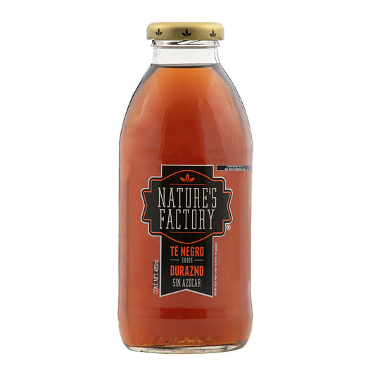 Té Negro Sabor Durazno Sin Azúcar Nature's Factory 485 ml